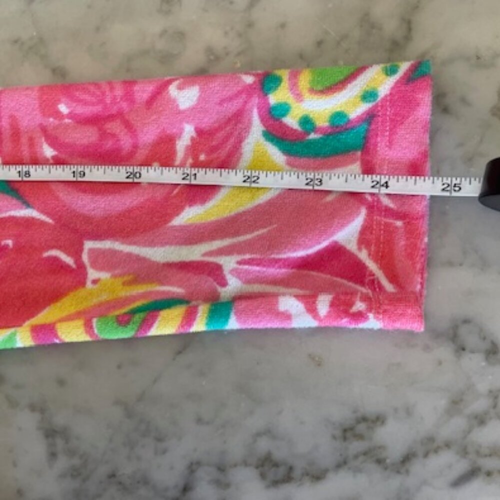 LILLY PULITZER Megan Hooded Tunic Terrycloth Swim Cover Up Pink Flamingos Small - Picture 15 of 17